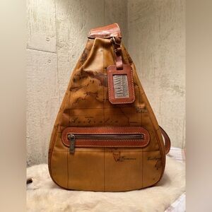 Alviero Martini Vintage Map Print Sling Bag